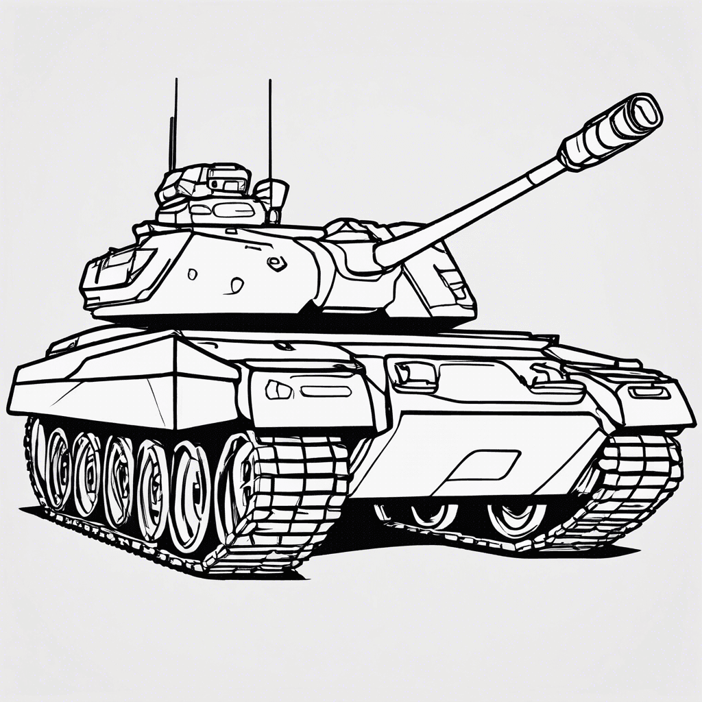 battle tank coloring pages