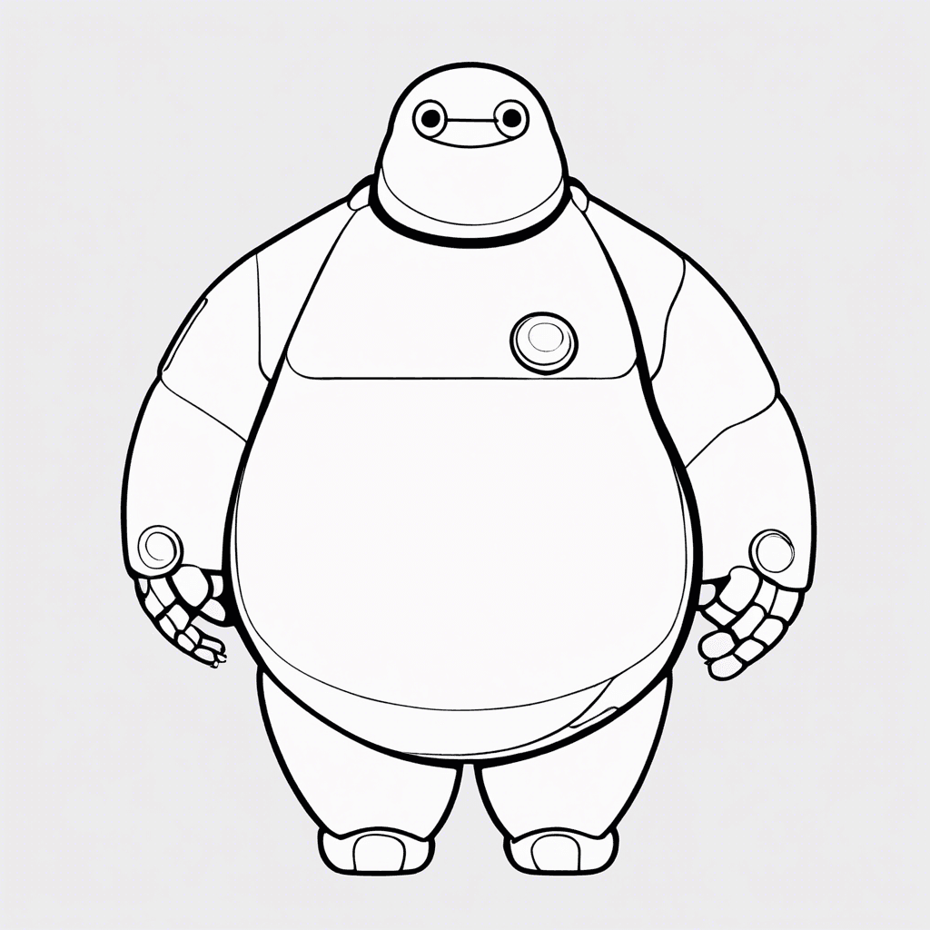 Additional baymax coloring page 1