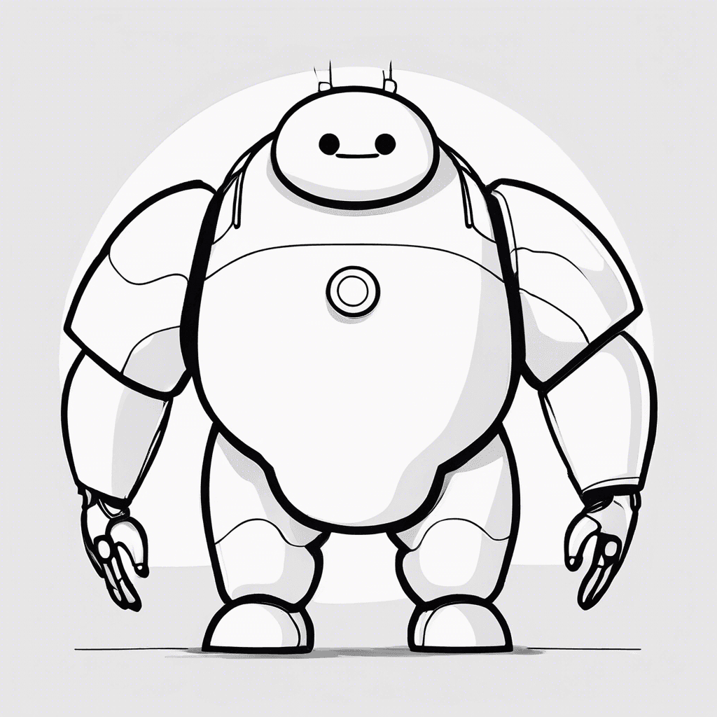 Additional baymax coloring page 2