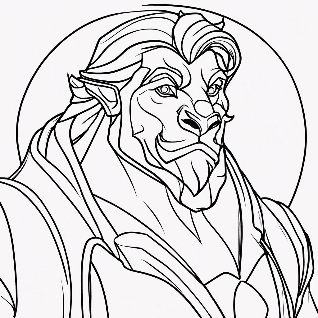 beauty beast coloring pages