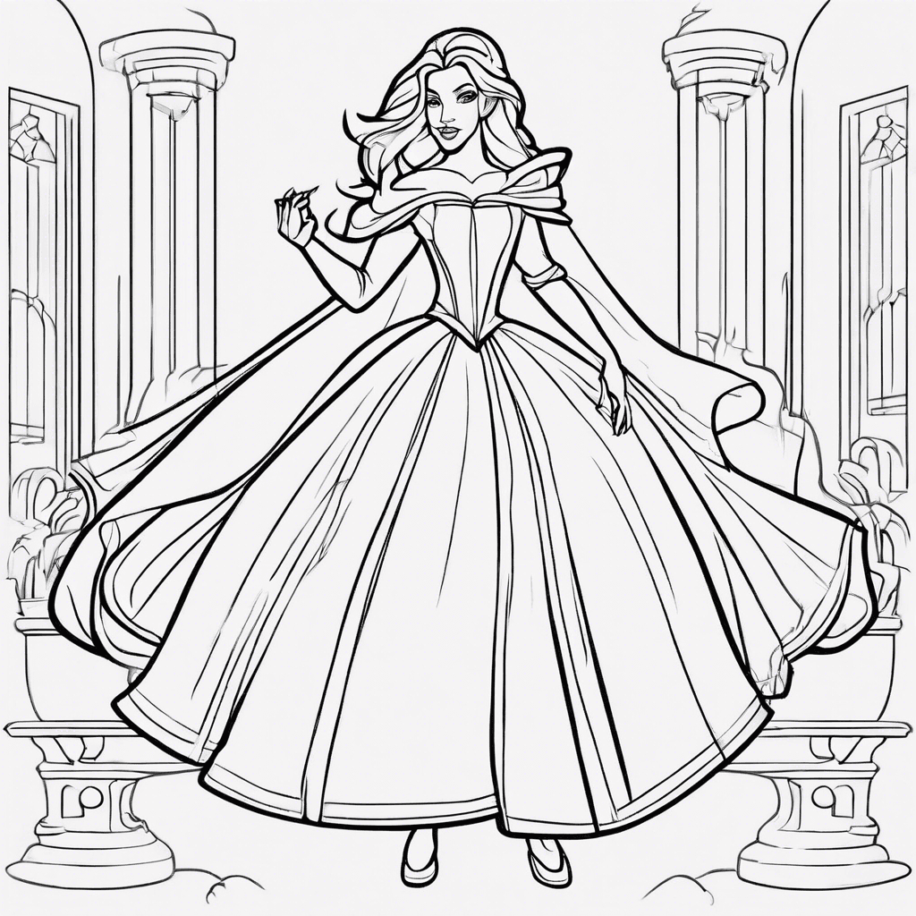 Additional beauty beast coloring page 2