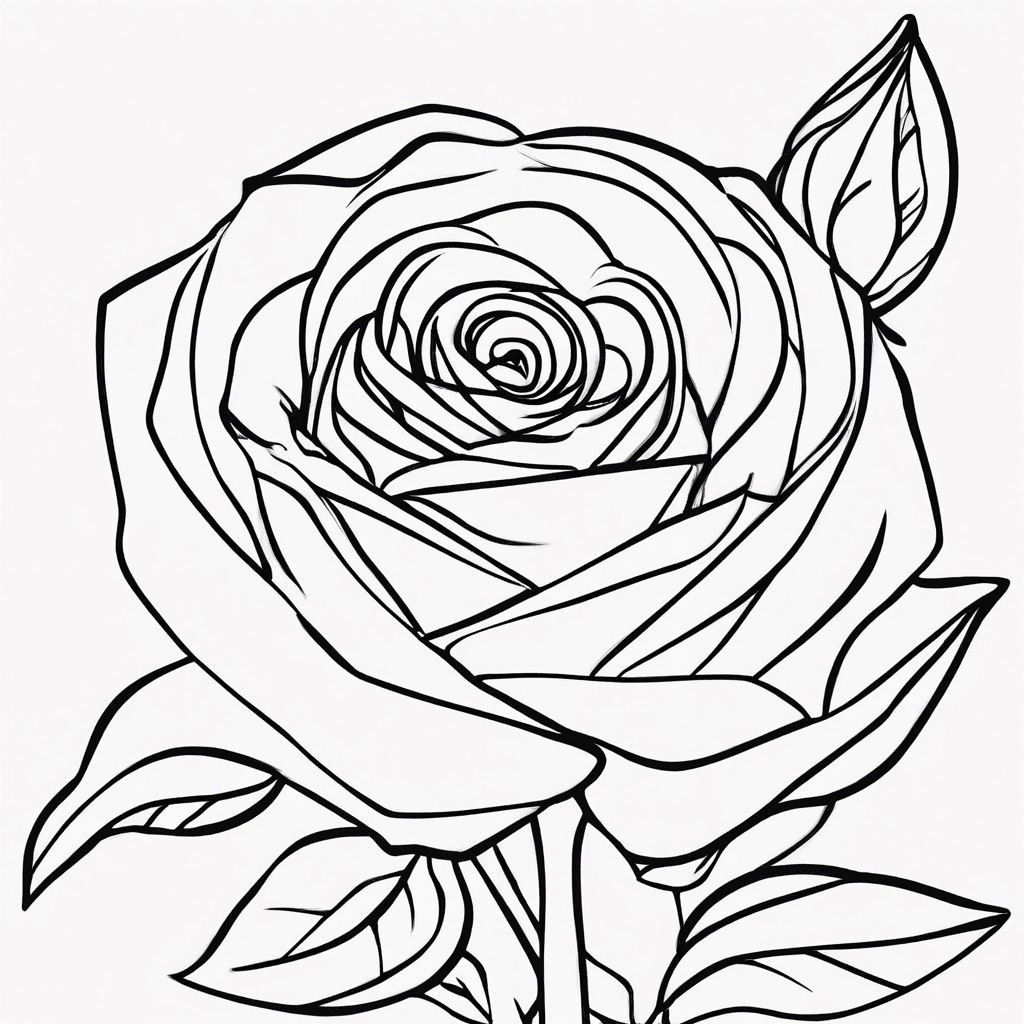 belle rose coloring pages