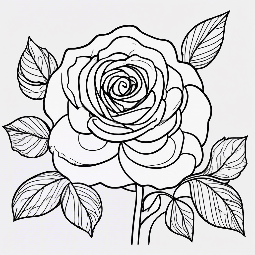 Additional belle rose coloring page 1