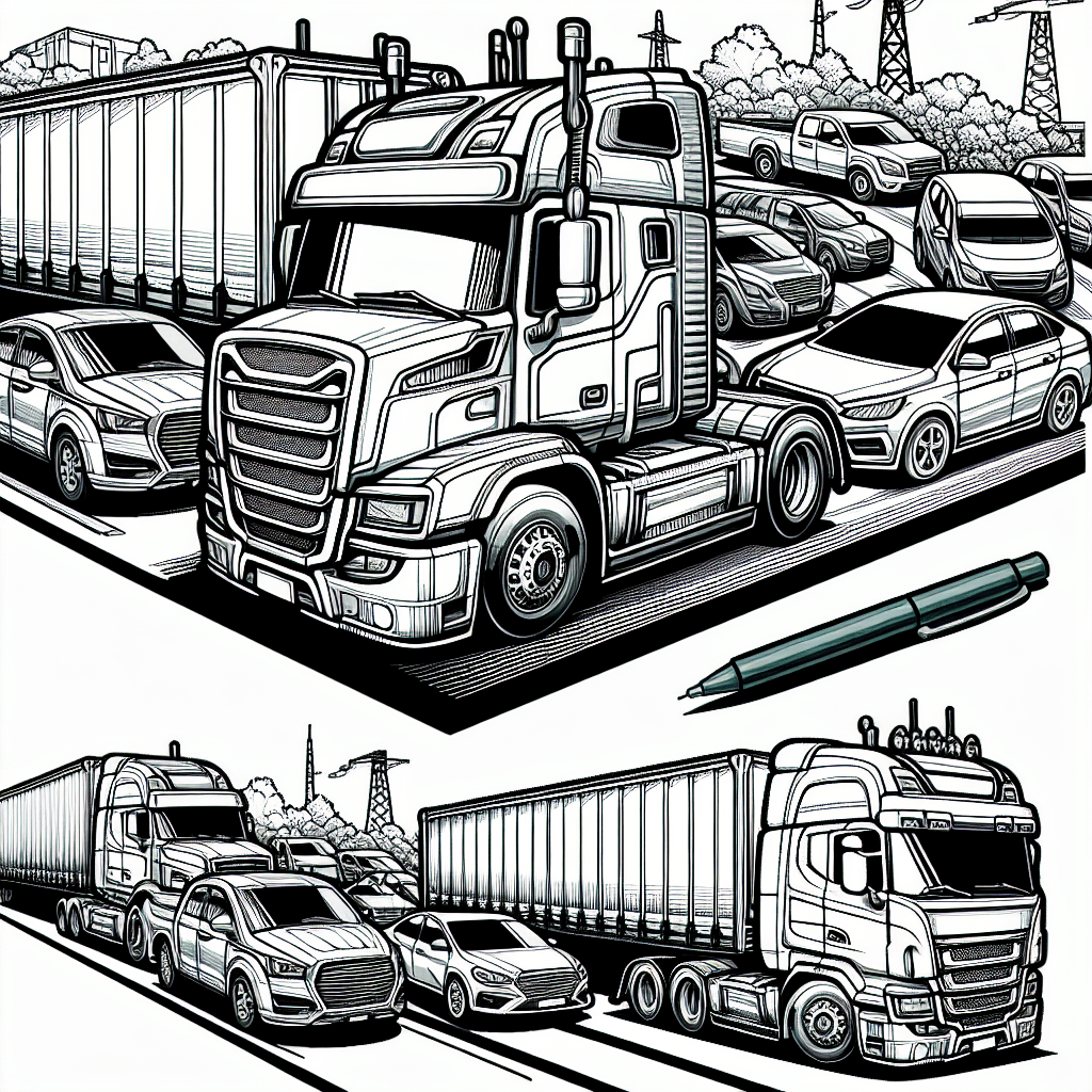 Additional big truck coloring page 2