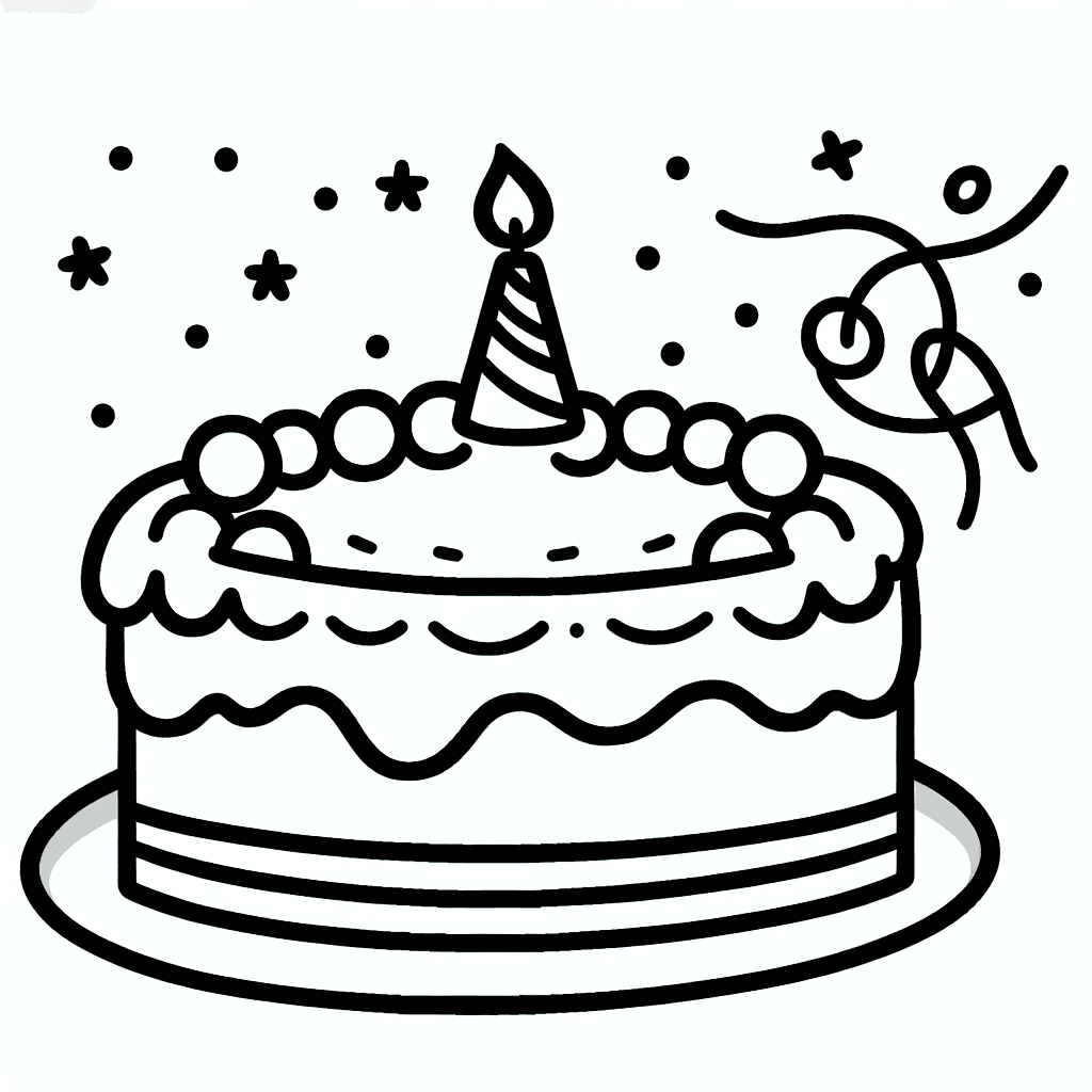 birthday cake coloring pages