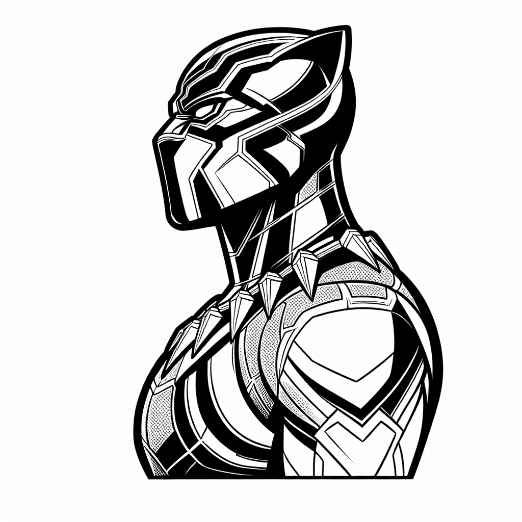 Additional black panther suit coloring page 1