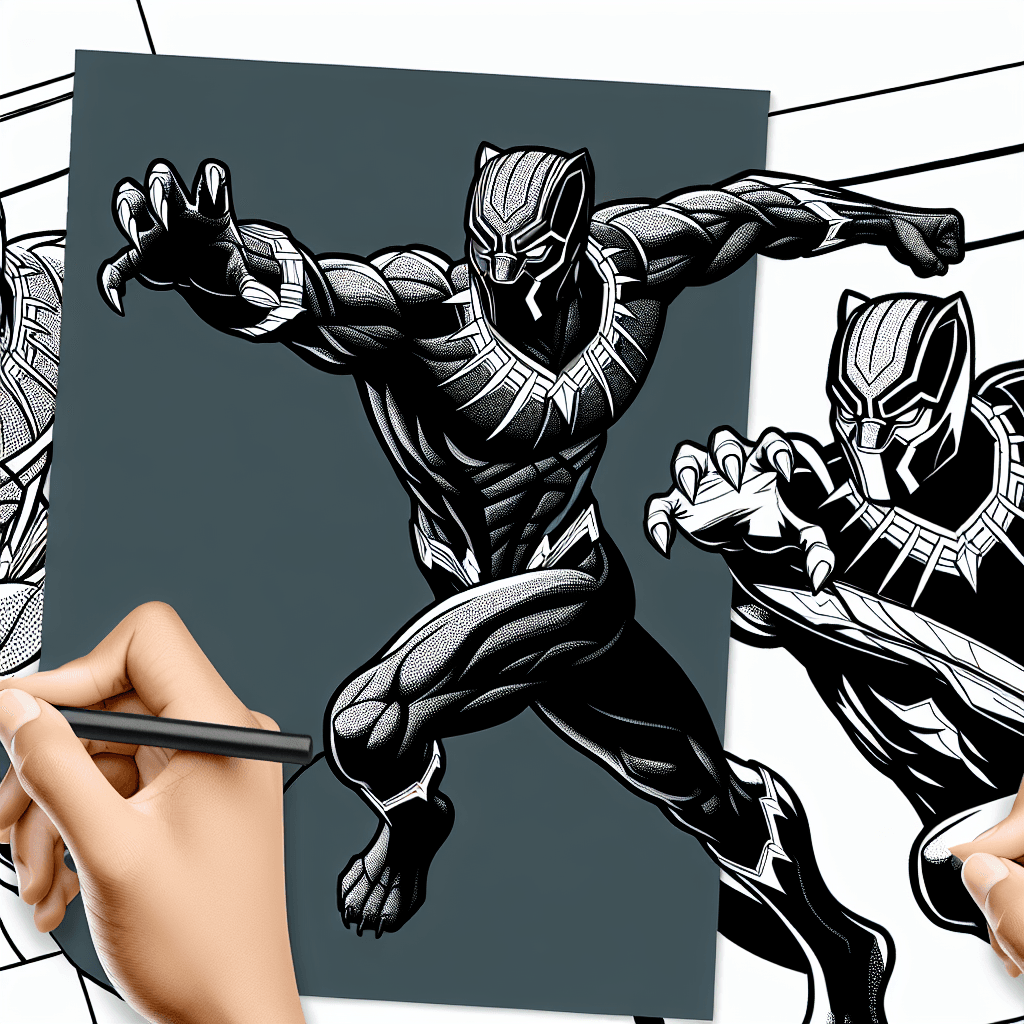 Additional black panther suit coloring page 2