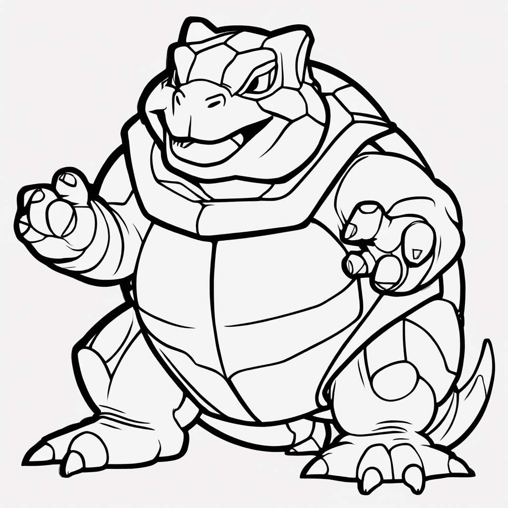 Additional blastoise coloring page 1