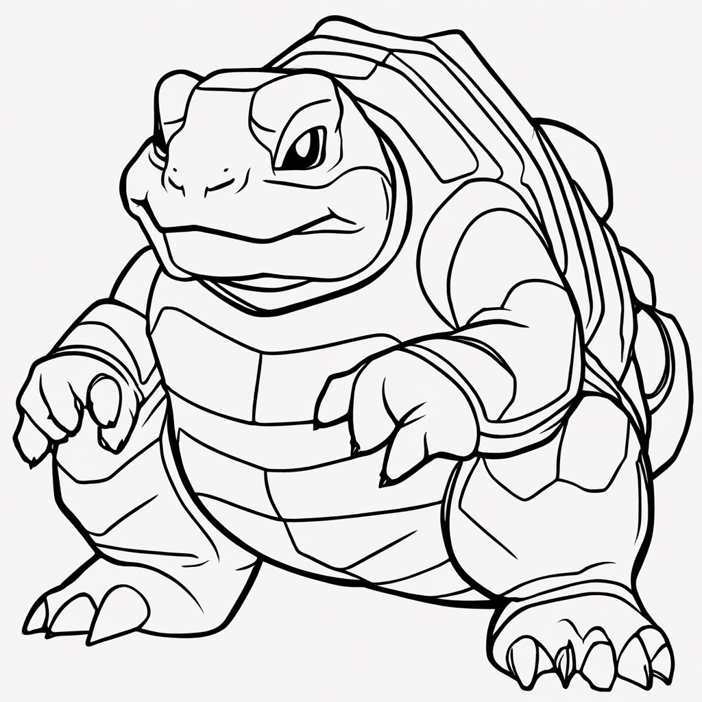 Additional blastoise coloring page 2