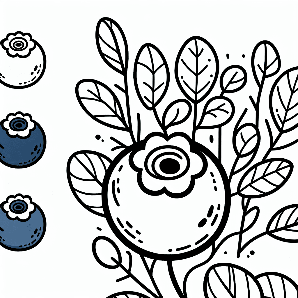 blueberry small coloring pages