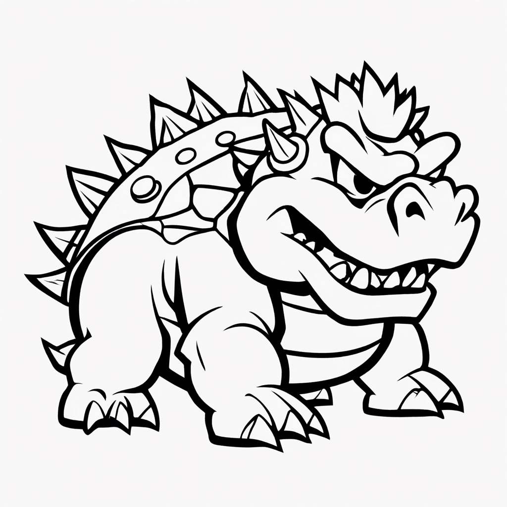 bowser coloring pages