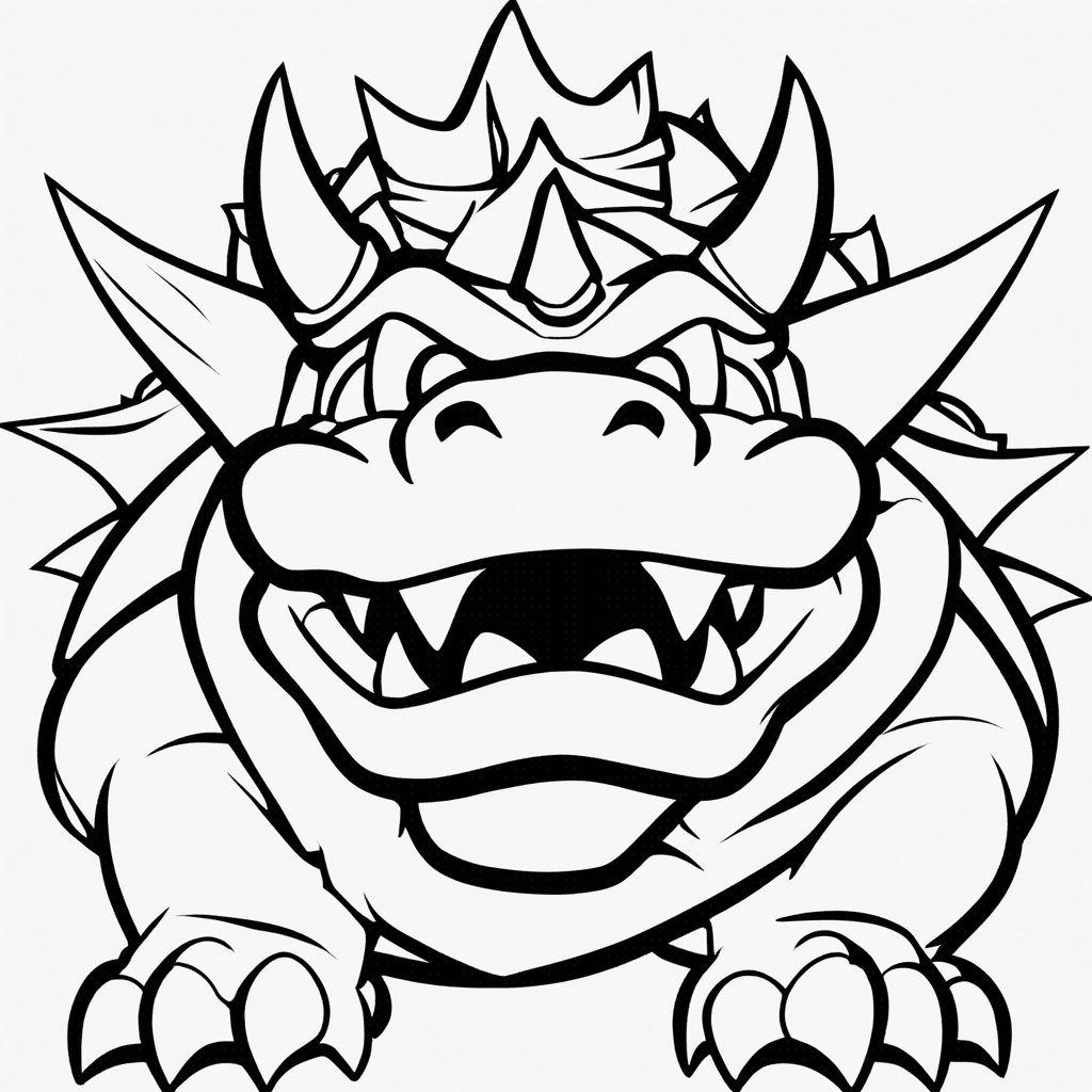 Additional bowser coloring page 1