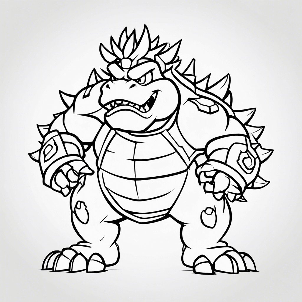 Additional bowser coloring page 2