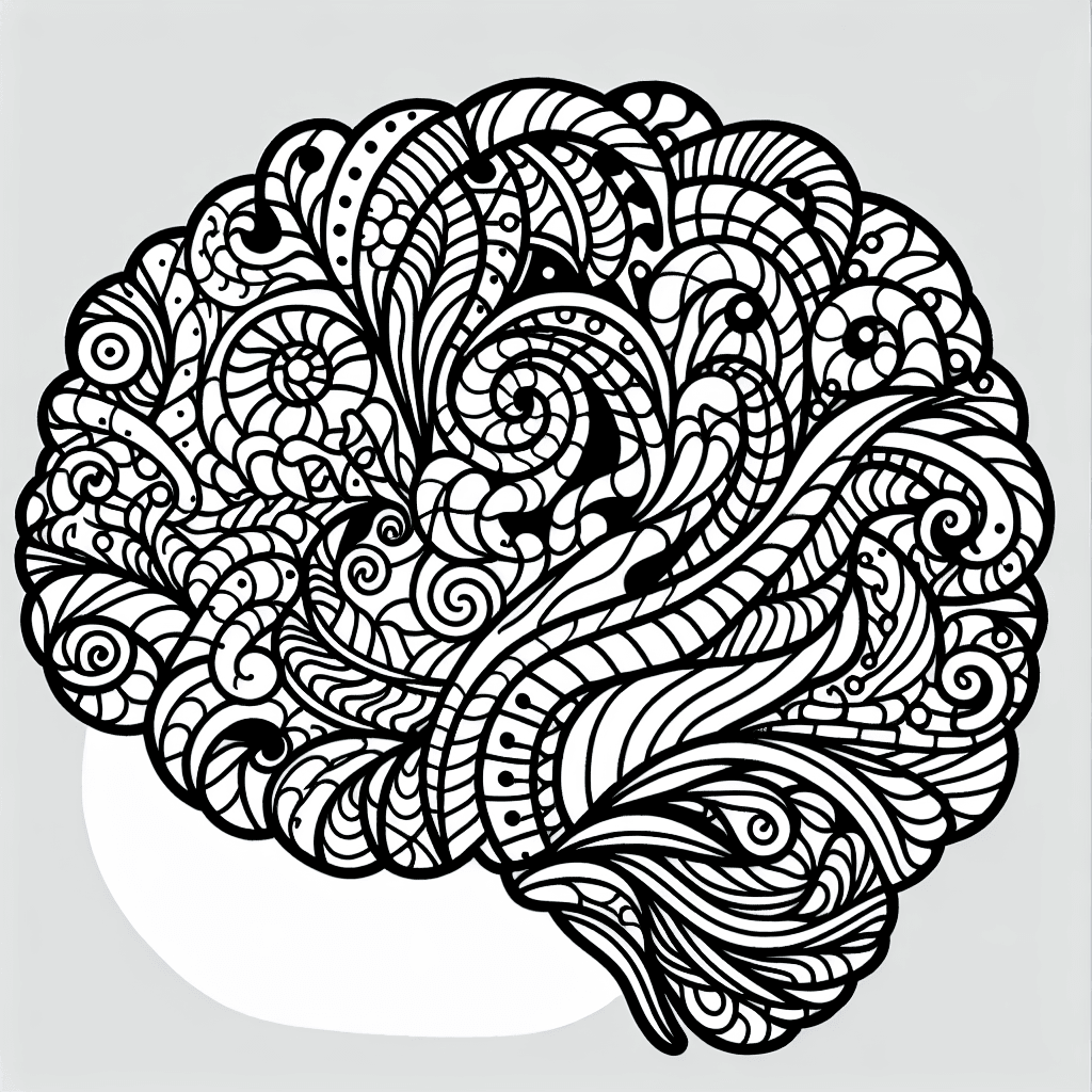 Additional brain teaser coloring page 1