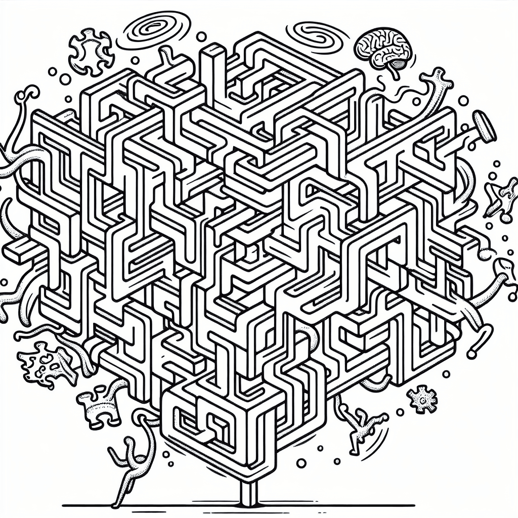 Additional brain teaser coloring page 2