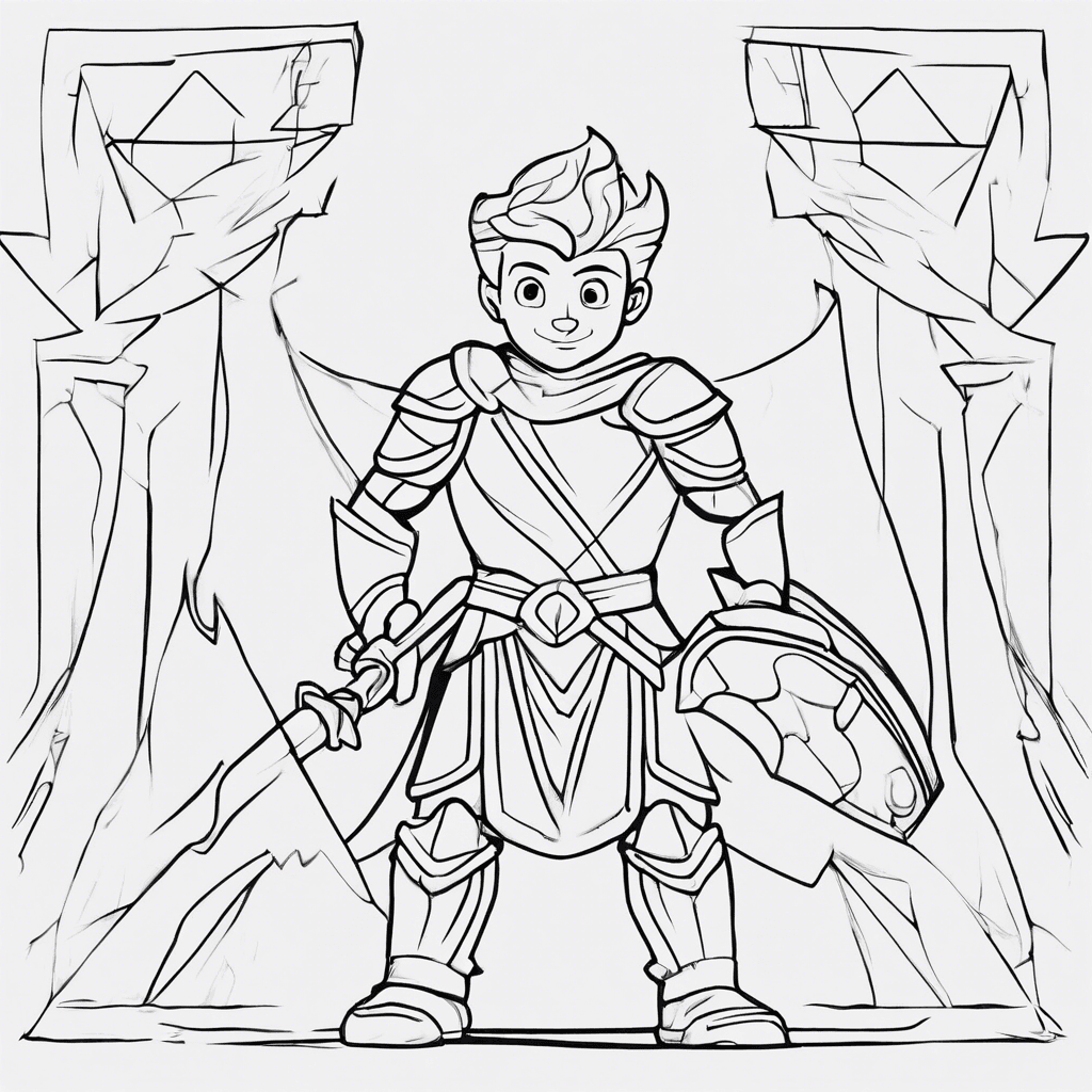 Additional brave strong coloring page 1