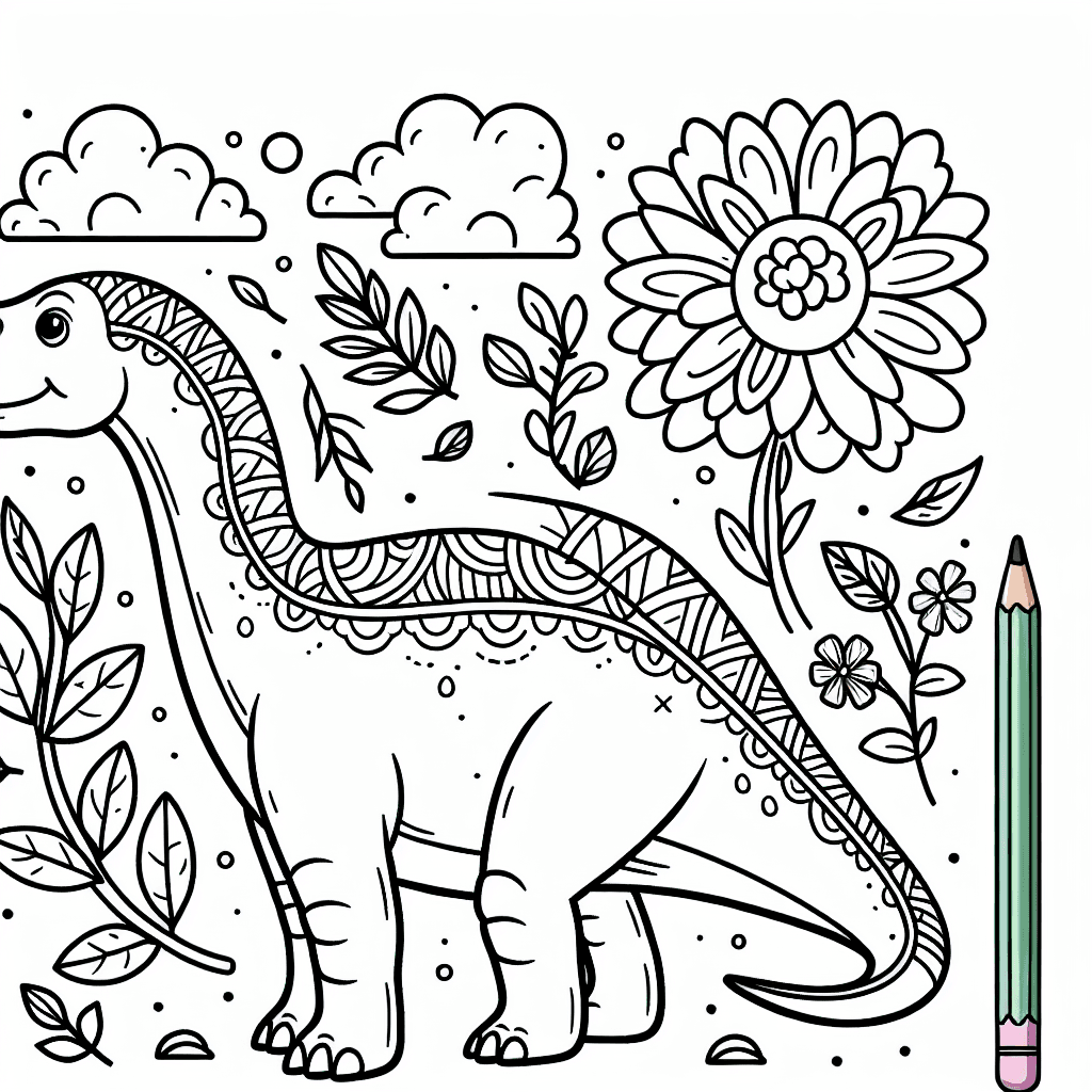 Additional brontosaurus coloring page 1