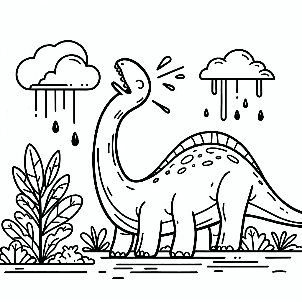 Additional brontosaurus coloring page 2