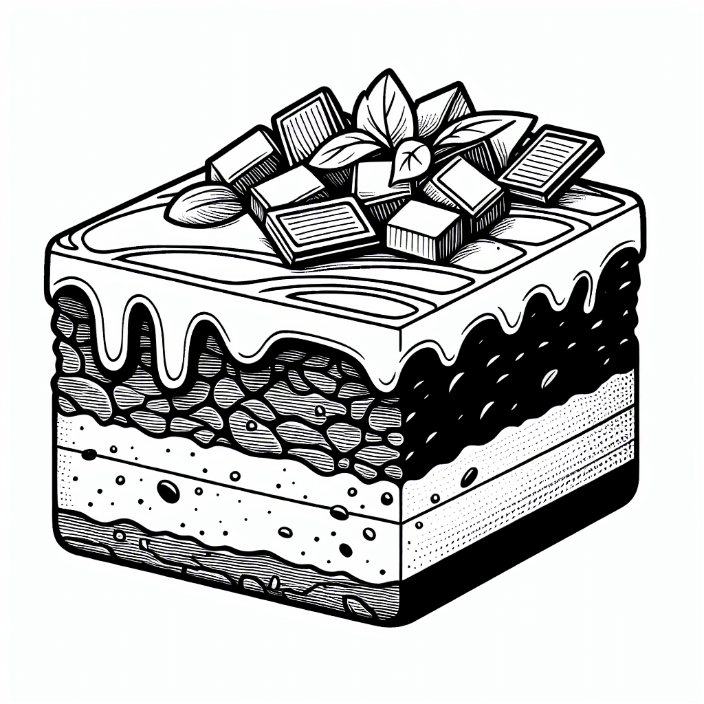 Additional brownie chocolate coloring page 1