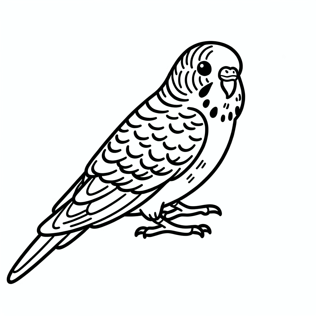 budgie coloring pages