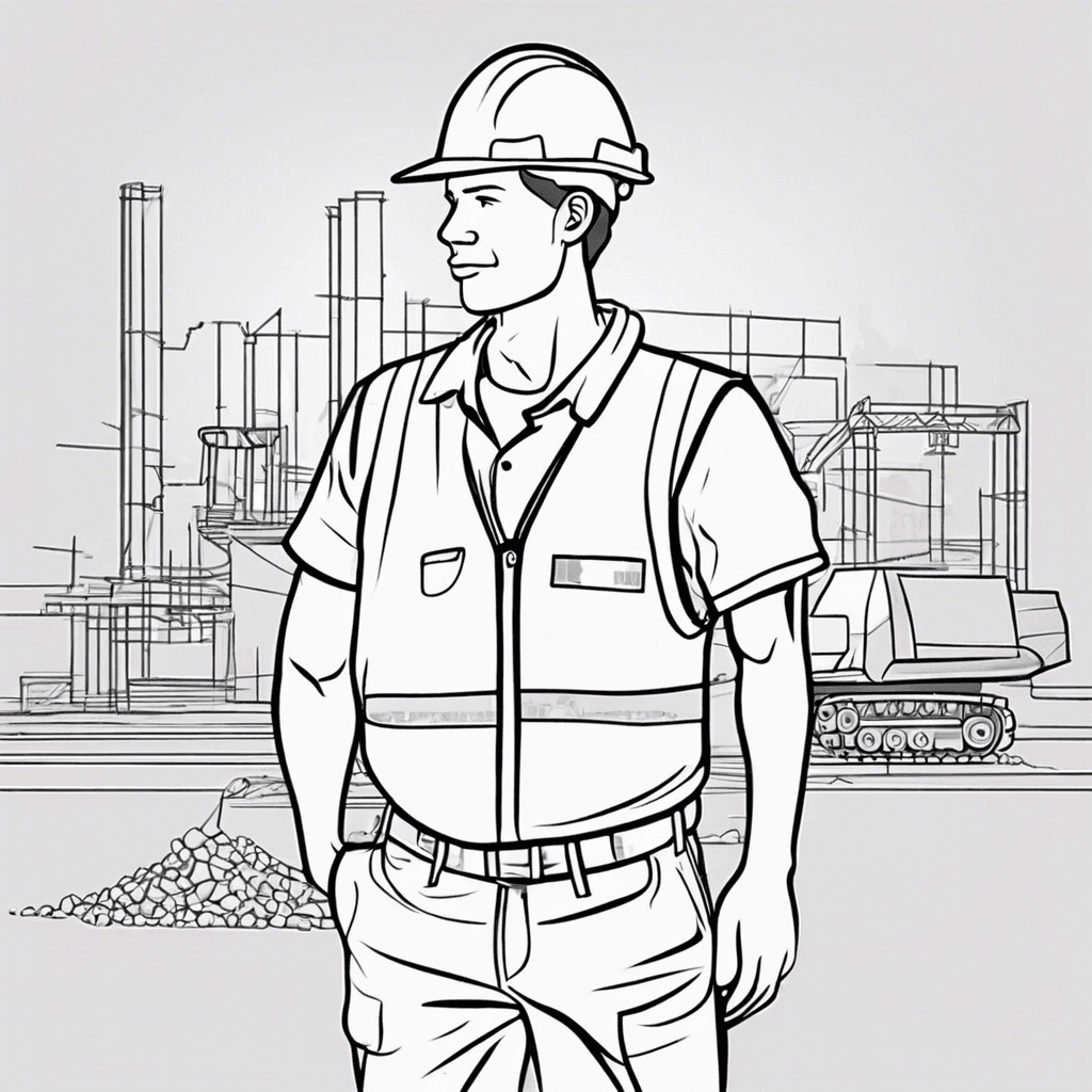 Additional builder construction coloring page 2