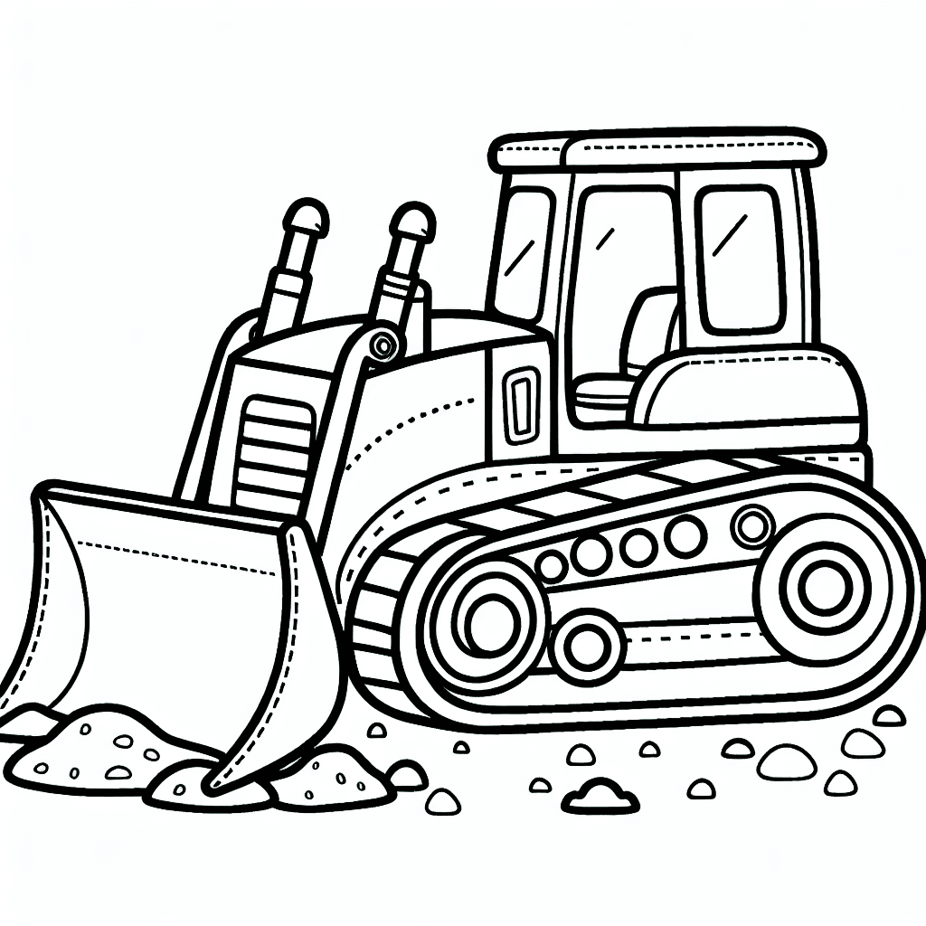 bulldozer dirt coloring pages