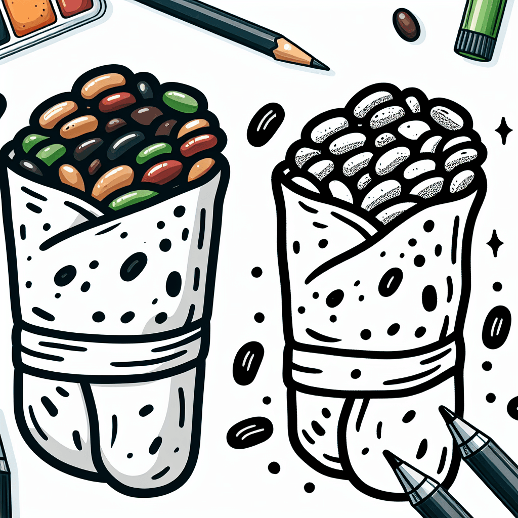 burrito bean coloring pages