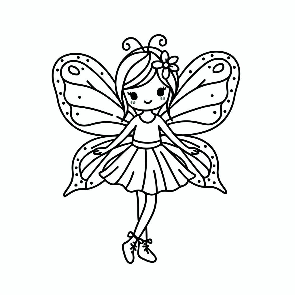 butterfly fairy coloring pages