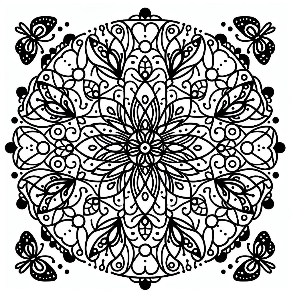 butterfly mandala coloring pages