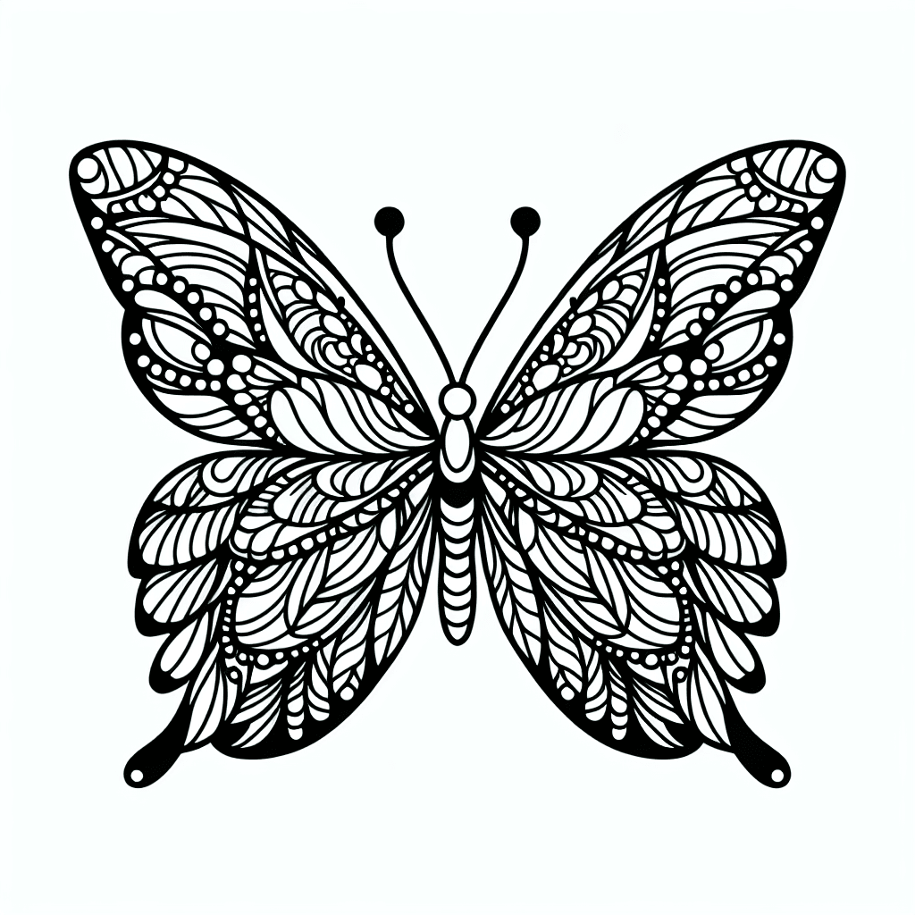 Additional butterfly wings coloring page 1