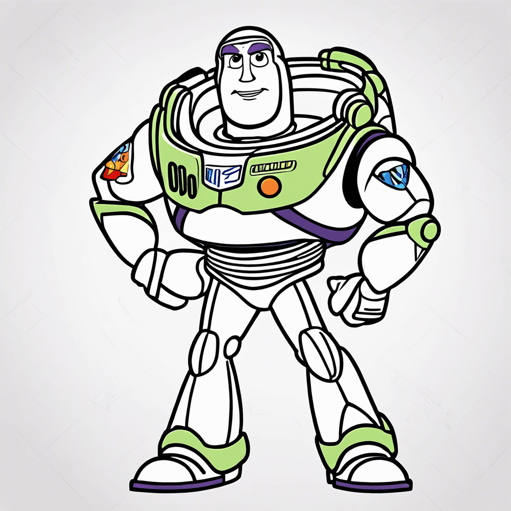 Additional buzz lightyear coloring page 1