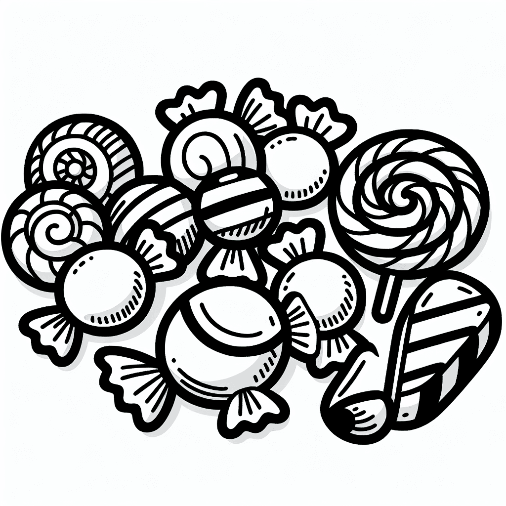 candy sweet coloring pages