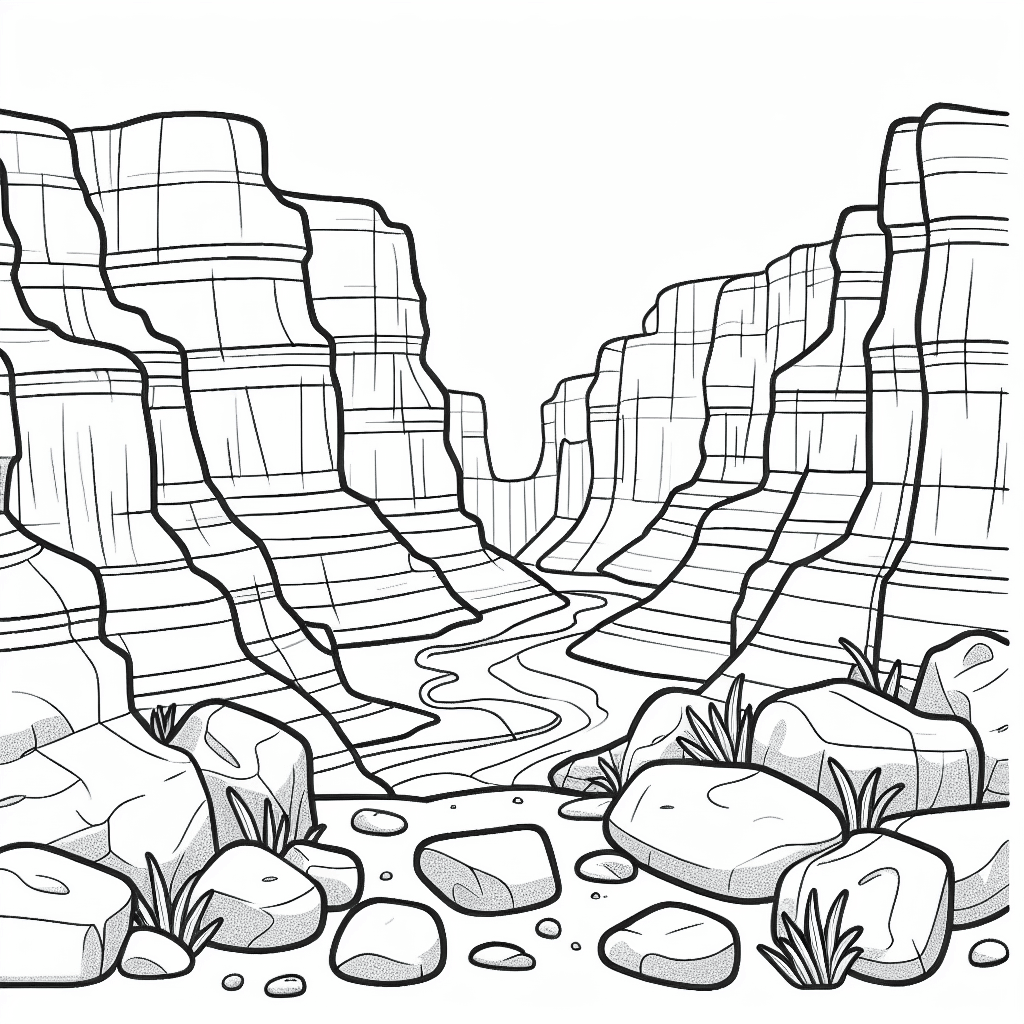 canyon rocks coloring pages