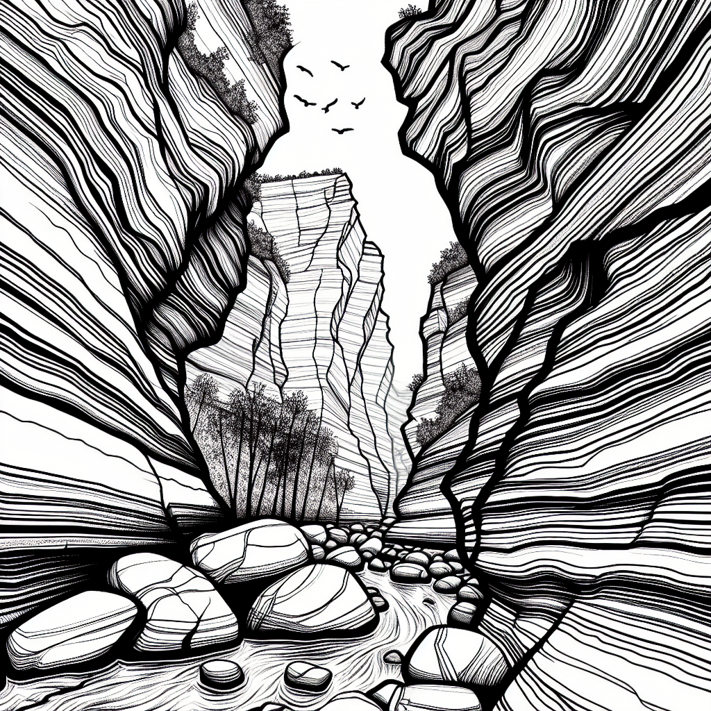 Additional canyon rocks coloring page 2