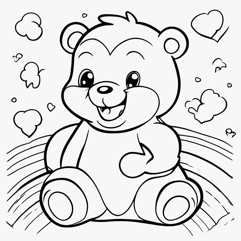 Additional care bears coloring page 2