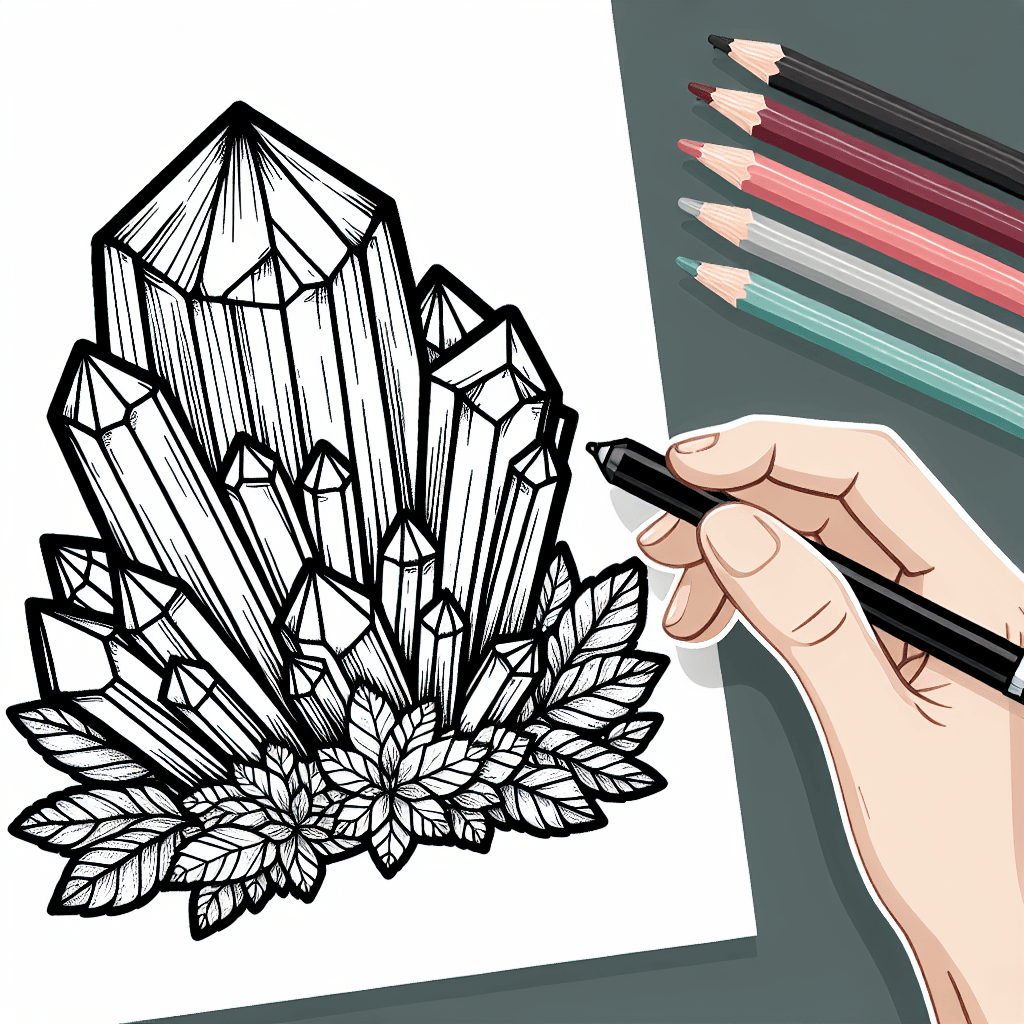 Additional cave crystal coloring page 1