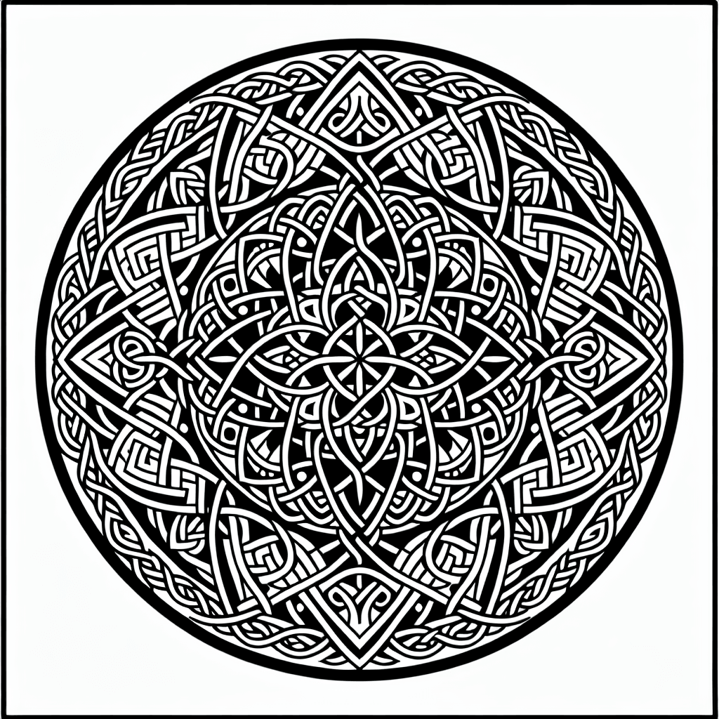 Additional celtic mandala coloring page 1