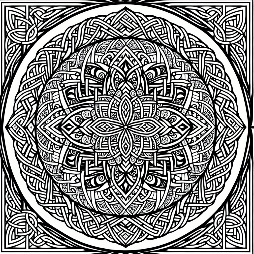 Additional celtic mandala coloring page 2