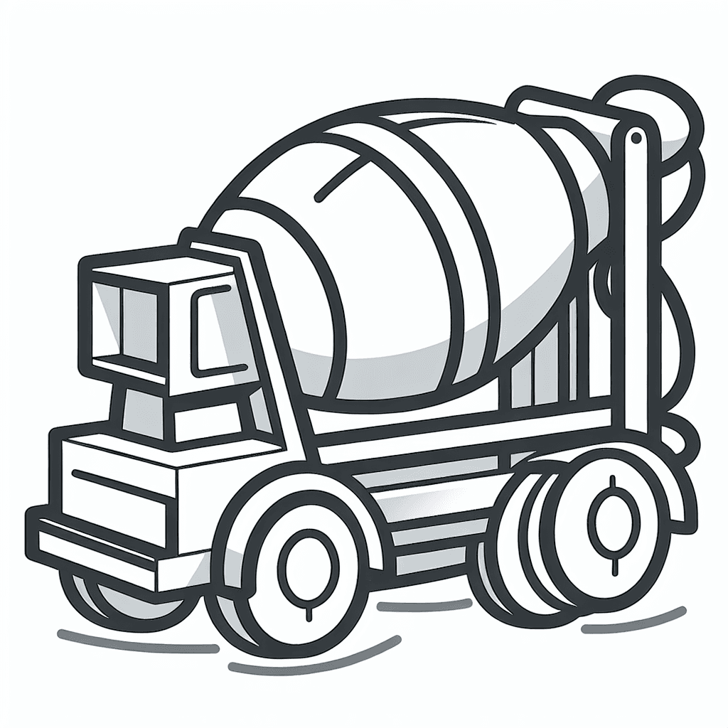 cement mixer coloring pages