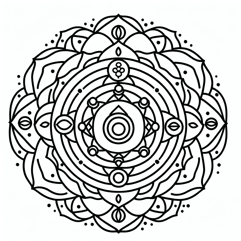 chakra mandala coloring pages