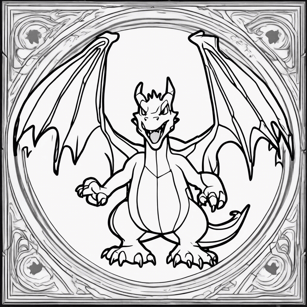 Additional charizard coloring page 2