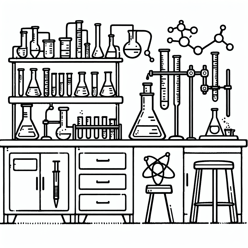 chemistry lab coloring pages