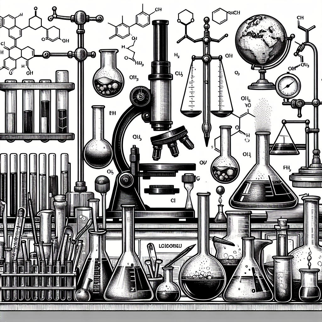 Additional chemistry lab coloring page 1