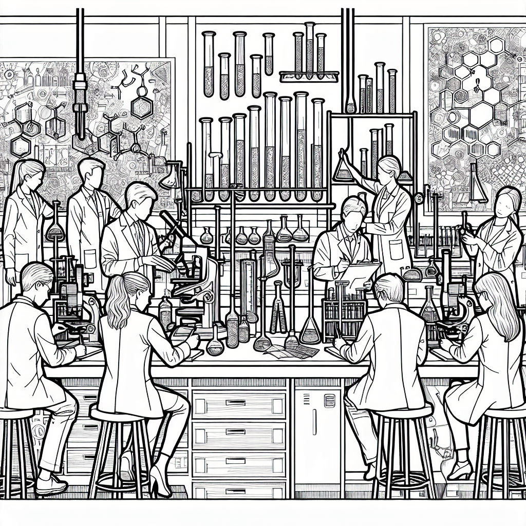 Additional chemistry lab coloring page 2