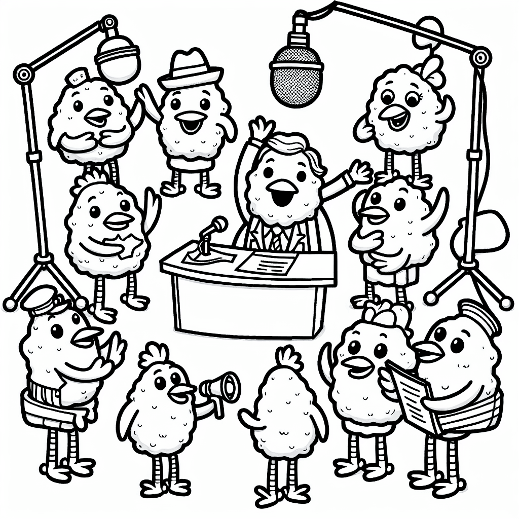 Additional chicken nuggets coloring page 2