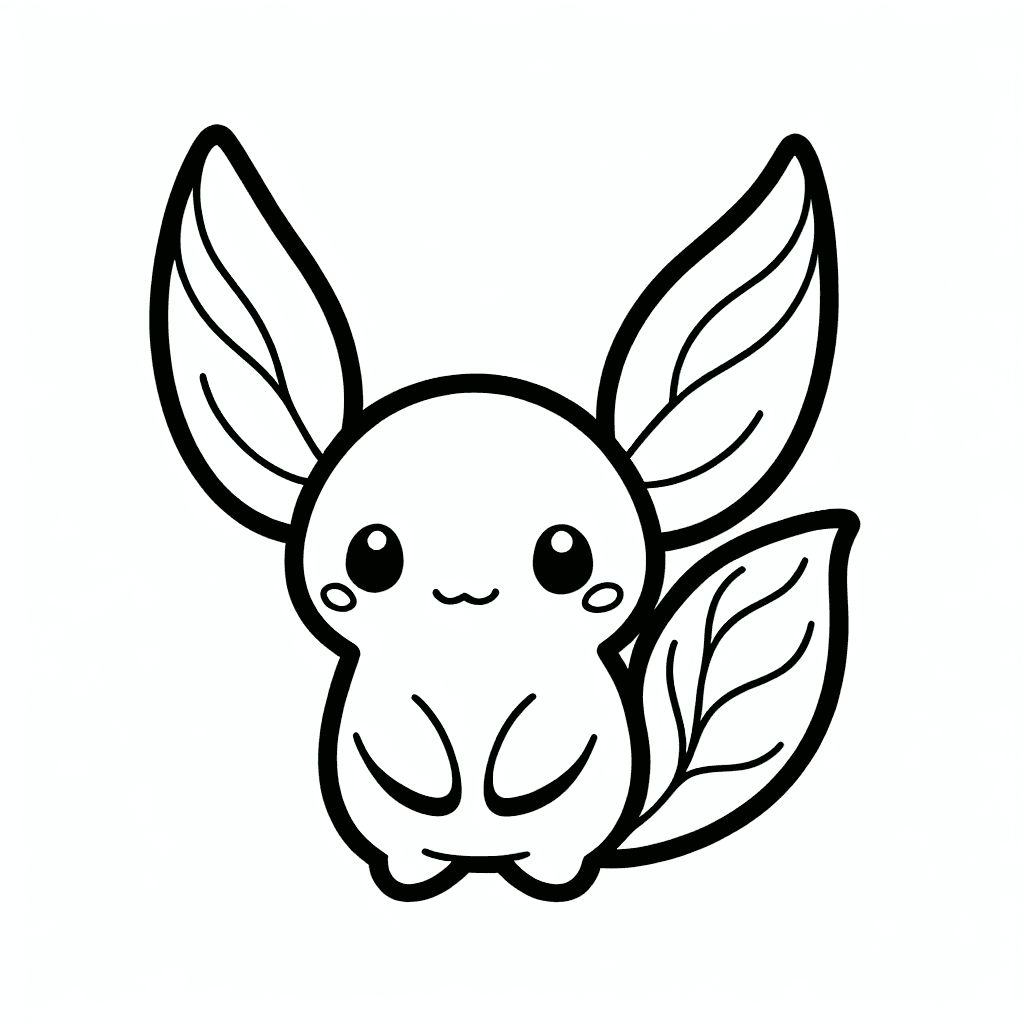 chikorita coloring pages