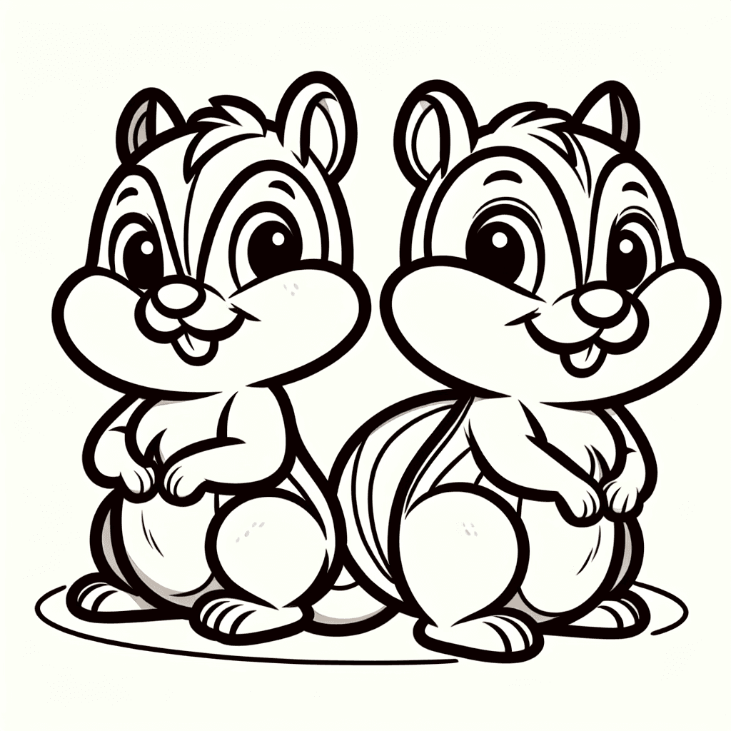 Additional chip dale coloring page 1