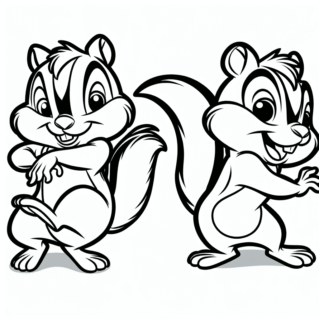 Additional chip dale coloring page 2