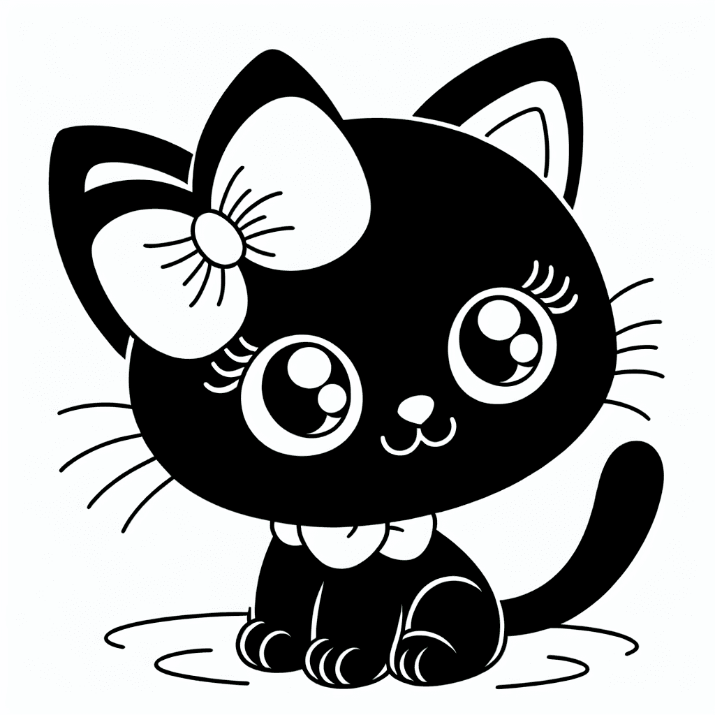 chococat black coloring pages