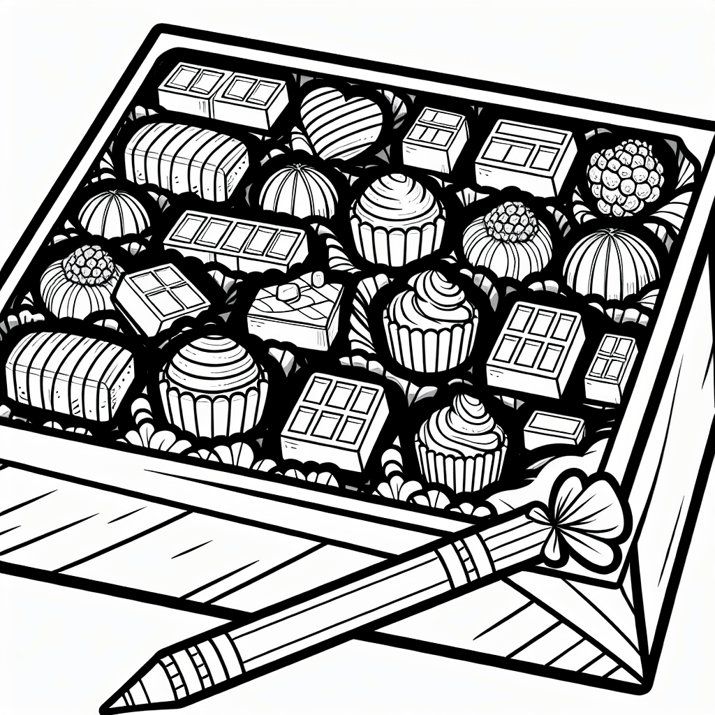 chocolate box coloring pages